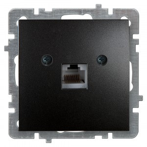 Nilson TOURAN-ALEGRA-THOR мех. роз. комп. 1 мест. СУ (RJ45 САТ5 ),  , черный глянец 24220444