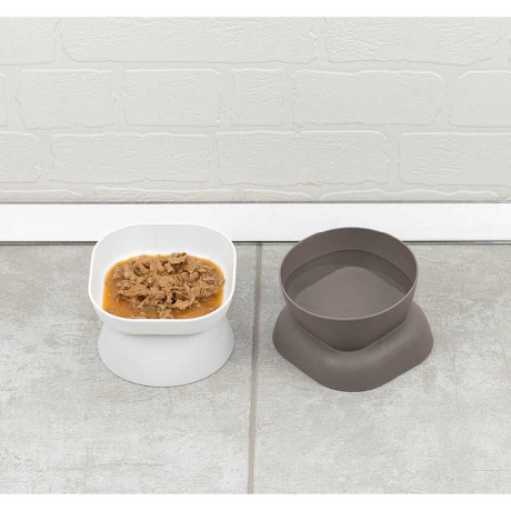 Миска для животных КВАДРО 0,2 л Белый М1807 х12