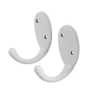 Крючок-вешалка мебельн 1-рожк СТАНДАРТ 1089 WW мат.белый (2шт цена за уп) Инд. уп. на подвес(600,50)
