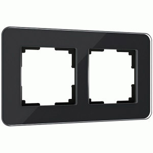 Werkel рамка СУ 2 мест. Elite W0022448 (черный, стекло) W0022448 a063820