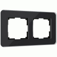 Werkel рамка СУ 2 мест. Elite W0022448 (черный, стекло) W0022448 a063820