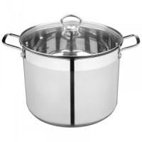 Кастрюля нерж сталь с крышкой CULINARIA, объем 10,6л, 26*20см, ручки нерж сталь 105802 Mallony