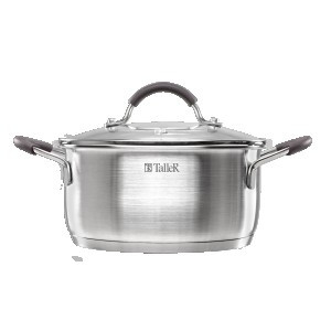 Кастрюля нерж сталь с крышкой Lira 2,0л, стенки 0.5мм дно 4,0мм, индукция TalleR TR-11022