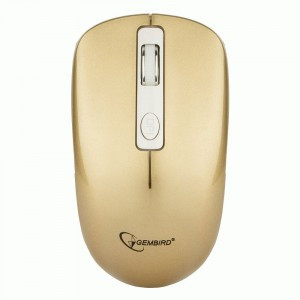 Мышь беспров. Gembird MUSW-400-G, 2.4ГГц, роз/золот, бесшум клик, 4кн, 1600dpi, BL