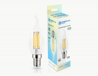 Ambrella лампа св/д свеча на ветру CF35 E14 11W(970lm) 4000K 4K 35х115 филамент (нитевидная) 351124