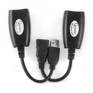 Удлинитель USB 2.0 по витой паре (USB(A)шт. - 8p8c гн. + 8p8c шт.)Cablexpert USB AM-AF/RJ45Fx2