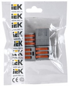 IEK клемма с рычагом СМК 222-413, 3х(0,08-2,5(4)мм2) 32А (уп.4шт, цена за уп) UKZ-004-413