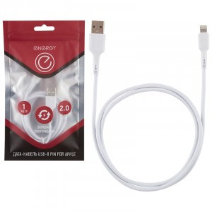 Energy кабель ET-05 USB(A)шт. - 8pin шт. (iphone 5-10), 1 м, белый, 6289