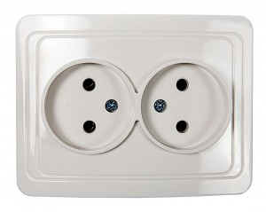 ASD/InHome CLASSICO роз. СУ 2 мест. 16А бел. (керам. осн.) 2102
