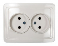 ASD/InHome CLASSICO роз. СУ 2 мест. 16А бел. (керам. осн.) 2102