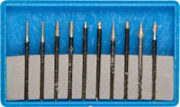 Набор ЗУБР "ЭКСПЕРТ" Мини-насадки с алмазным напылением в пластиковом боксе, P 180, хвостовик d 3мм,