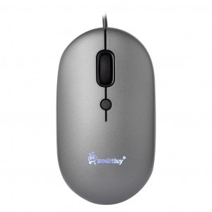 Мышь проводная бесшумная с подсветкой Smartbuy 328 серый металлик (SBM328G)/40