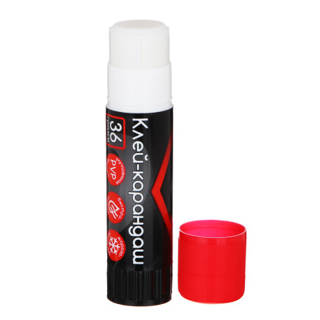 ClipStudio Клей-карандаш 36 гр "Альфа", быстросохнущий, улучшенная формула на основе PVP, пластик