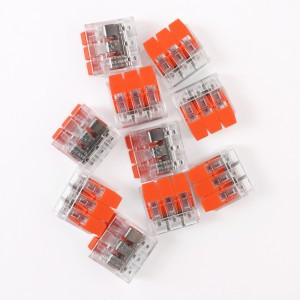 Volsten клемма с рычагом СМК 221-413 3х(0,08-4мм2) 450V 32А (уп.10шт, цена за шт) V02-9W-221-413