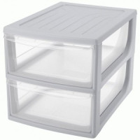 Органайзер формат А4,2 ящика (26*36,8*26,5см), светло-серый 433223830 Econova/Бытпласт