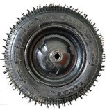 Колесо БЕСКАМЕРНОЕ нейлон ЧЁРНОЕ усиленное 3.25-8, Ø оси 20мм