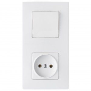 Bylectrica Мастер блок (роз. 16А + 1 кл. выкл. 10А) СУ, белый (корп. ABS) В-РЦ-7011