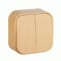 IEK QUTEO выкл. ОУ 2 кл. дерево 782262