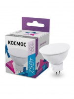 Космос MR16 GU5.3 220V 7,5W (7W) (600lm) 6500K 6K матов. 99x37 LkecLED7.5wJCDRC65