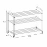 Подставка для обуви Альфа 23 (3-х полочная 60см коричневый ПДОА23К)