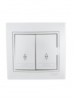 Lezard Мира выкл. СУ 2 кл. 10А (проходн.) металлик серый (корпус PC) 701-1010-106