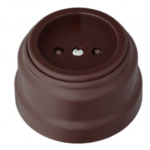 Bylectrica РЕТРО роз. ОУ 1 мест. ШОКОЛАД (шторки, корп. ABS-пластик) (16А)  РА16-0205