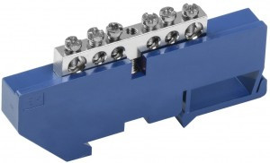 IEK шина N "Ноль" (нул.) на DIN-изол. Ni ШНИ-6х9-6-Д-С YNN10-06-D-K07-N
