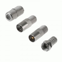 REXANT Набор антенный №10 кабель RG-6U 5м, шт.F 4шт, бочка, гн.F-шт.TV 2шт, гн.F-гн.TV 06-3089