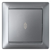 Bylectrica СТИЛЬ выкл. 1 кл. СУ перекрестный серебро, (С6/2 10-825 серебро)