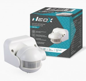 ASD/NEOX датчик движения ИК настенный ДД 09Б 1200W, 12м, 180гр. белый IP44 3349