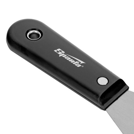 Шпательная лопатка стальная, 63 мм, полированная, пластмассовая ручка Sparta