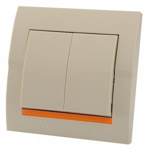 Lezard DERIY выкл. СУ 2 кл. 10А крем. 702-0303-101