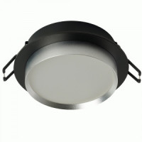 Feron cв-к встр. под лампу GX53, черный/серебро, круг 110х40мм DL507 51355