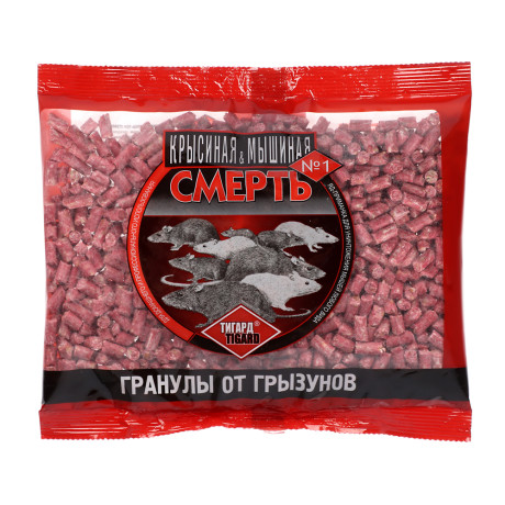 Гранулы от грызунов "КРЫСИНАЯ СМЕРТЬ №1", п/э, 200г