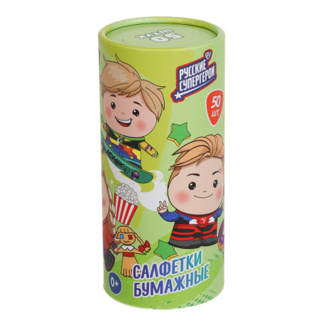 BY Русские Супергерои Салфетки 2 слоя, 50л, 13x18см