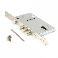 Замок врез Т-52-Ni Apecs Никель (межос-85мм, б/цилиндра, аналог Kale252R)  \12