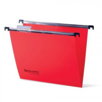 Подвесные папки пласт. BRAUBERG комп. 5шт., 315х245 мм, до 80л. А4, красн., пласт. табуляторы 231800