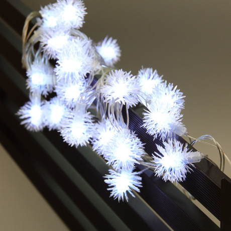 СНОУ БУМ Гирлянда эл. вьюн 4м, 20LED, белый, пост. свечение, ПВХ прозрачный, 220В