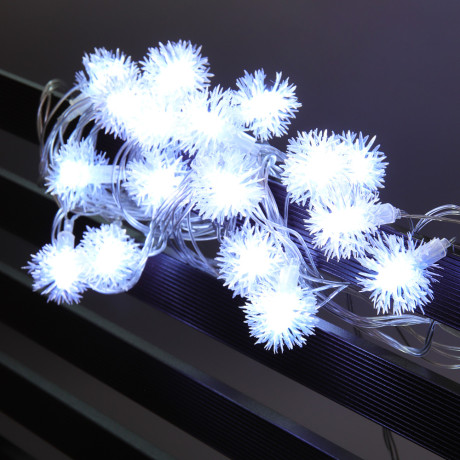 СНОУ БУМ Гирлянда эл. вьюн 4м, 20LED, белый, пост. свечение, ПВХ прозрачный, 220В