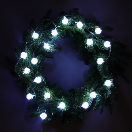 СНОУ БУМ Гирлянда эл. вьюн 4м, 20LED, белый, пост. свечение, ПВХ прозрачный, 220В