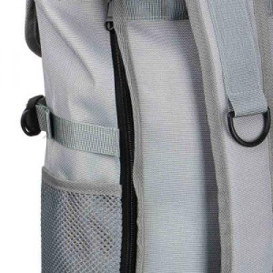 Рюкзак-торба 45x29x16см, 2 отд.на застежках, 2 карм., перед.,бок.утяжки, голограф.вставки, ПЭ, серый