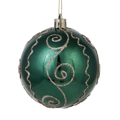 СНОУ БУМ Набор шаров 8 см, 4 шт, шампань, зеленый 26-162