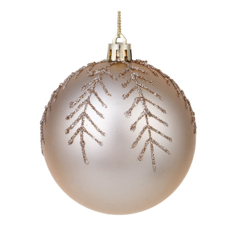 СНОУ БУМ Набор шаров 8 см, 4 шт, шампань, зеленый 26-162