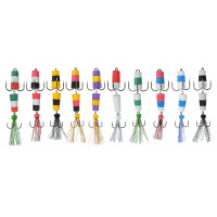 AZOR FISHING Мандула-флажок классическая, 2-х секционная, металл, 8см, 10 цветов