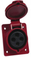 EKF розетка силовая CEE (разъем) стационарная внутренняя 424 3Р+РЕ 32А 380В IP44  ps-424-32-380