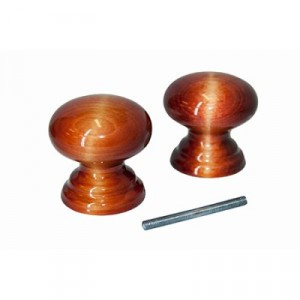 Ручка-кнопка дверная дерево круглая Орегон Й-Ола инд. уп. (24)