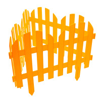 Забор декоративный "Романтика", 28 х 300 см, желтый, Palisad