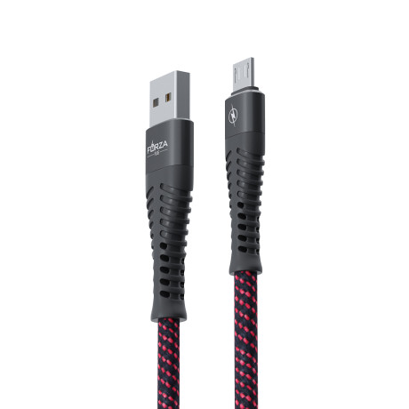 FORZA Кабель для зарядки Венеция Micro USB, 1м, 2А, тканевая оплётка, 3 цвета, пакет