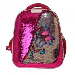 Ранец №1 School   Sparkle Pink,ортопед. cпинка, двустор.пайетки фуксия/серебро 879313