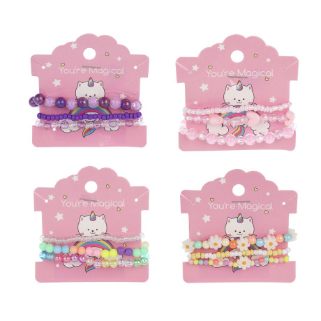 ЮНИLOOK Набор браслетов, 3 шт, 5,5 см, пластик, #6